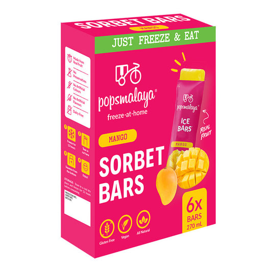 Pops Malaya Freeze at Home Sorbet Bars - Mango 6 x 45ml