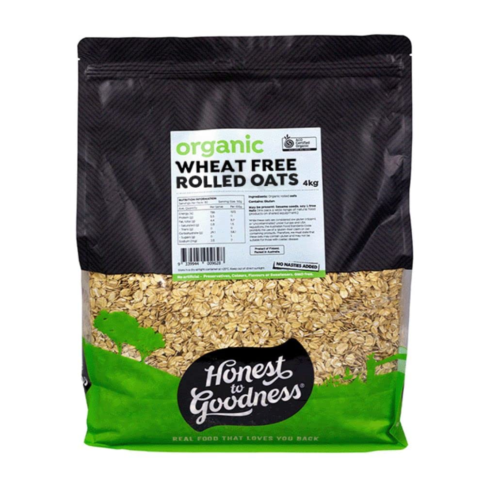 Honest To Goodness Organic Wheat Free Rolled Oats 4kg