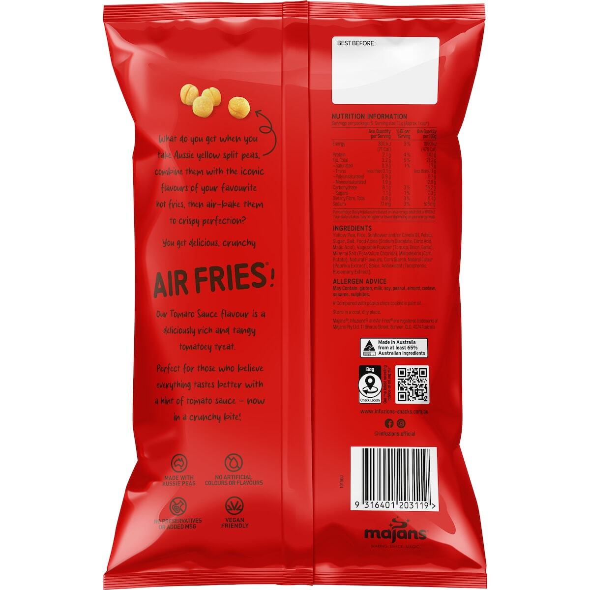 Infuzions Air Fries Tomato Sauce 90g