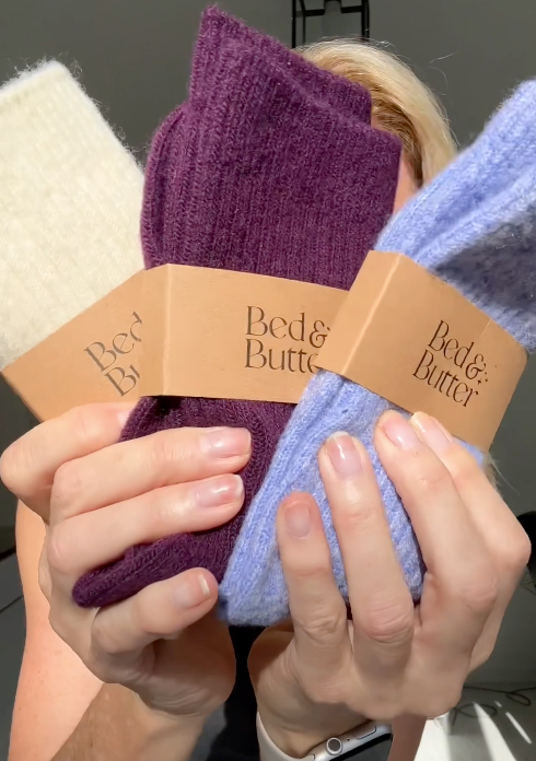 Bed & Butter Socks Wine S/M