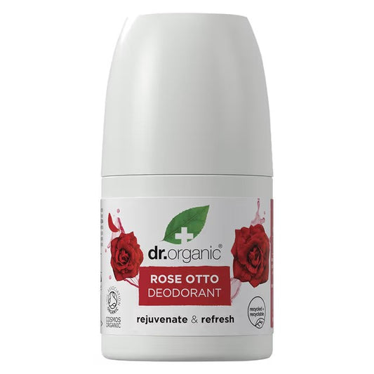 Dr Organic Roll-On Deodorant Organic Rose Otto 50ml