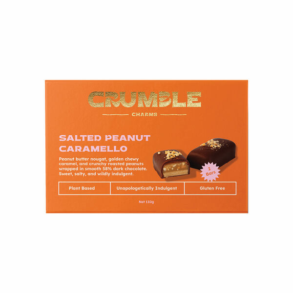 Crumble Charms Salted Peanut Caramello Bar 2pk