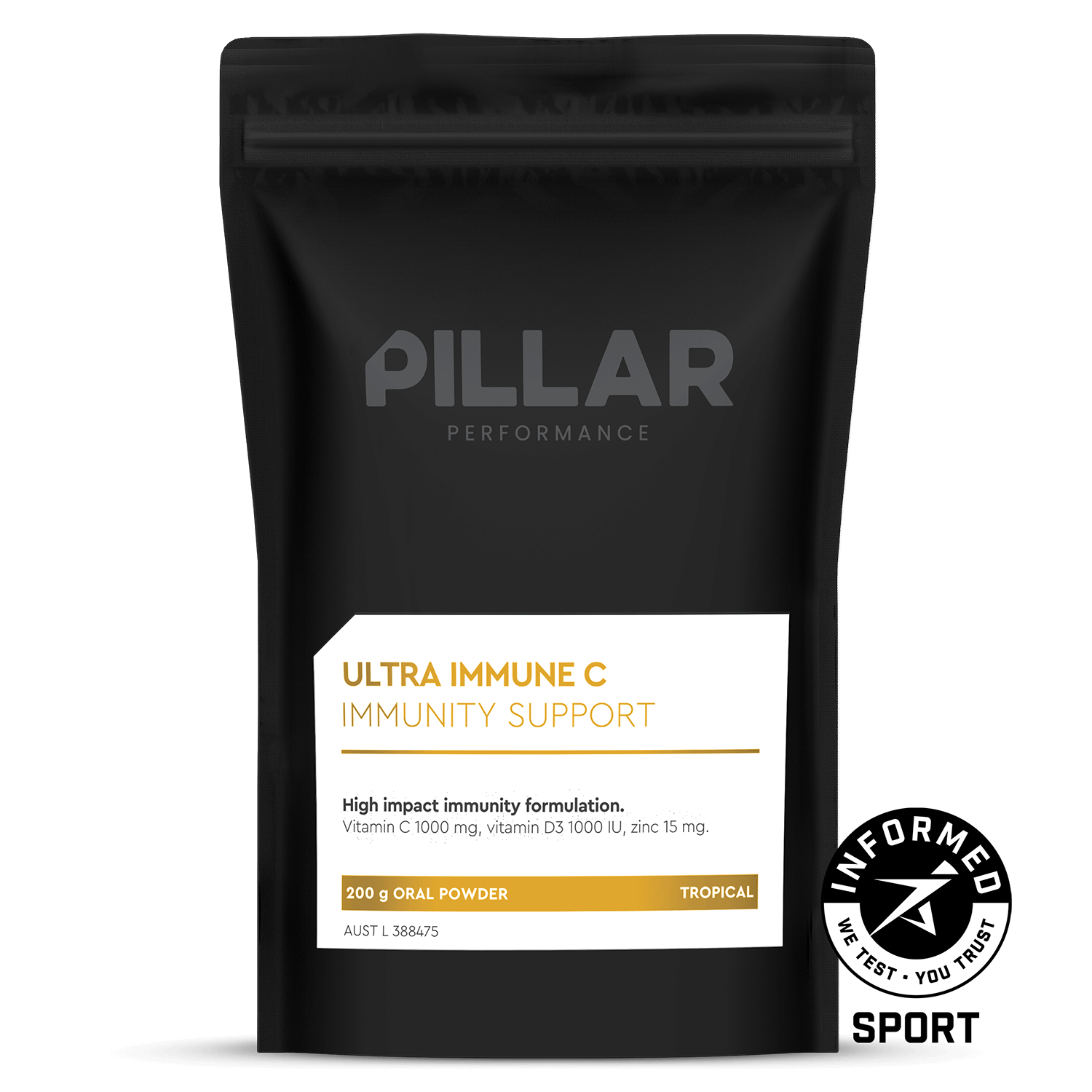 Pillar Performance Ultra Immune C Tropical 200g pouch