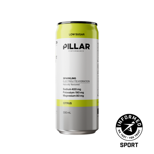 Pillar Performance Sparkling Electrolyte Hydration Citrus 330ml can