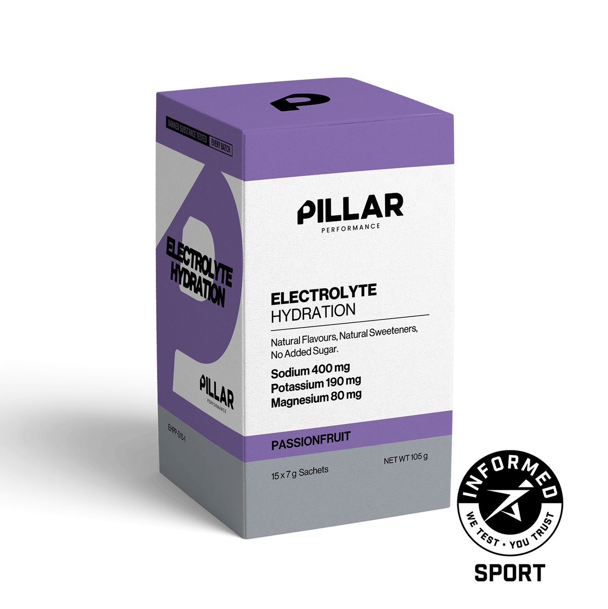 Pillar Performance Electrolyte Hydration Sachets Passionfruit box of 15