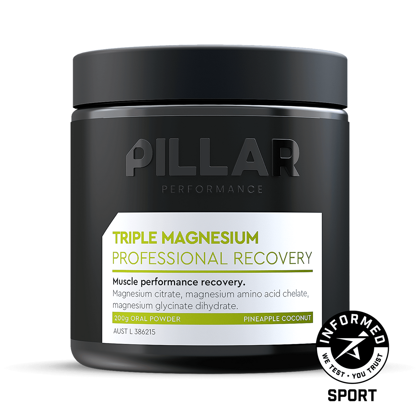 Triple Magnesium Powder - Pineapple Coconut, Jar (40 Serves)