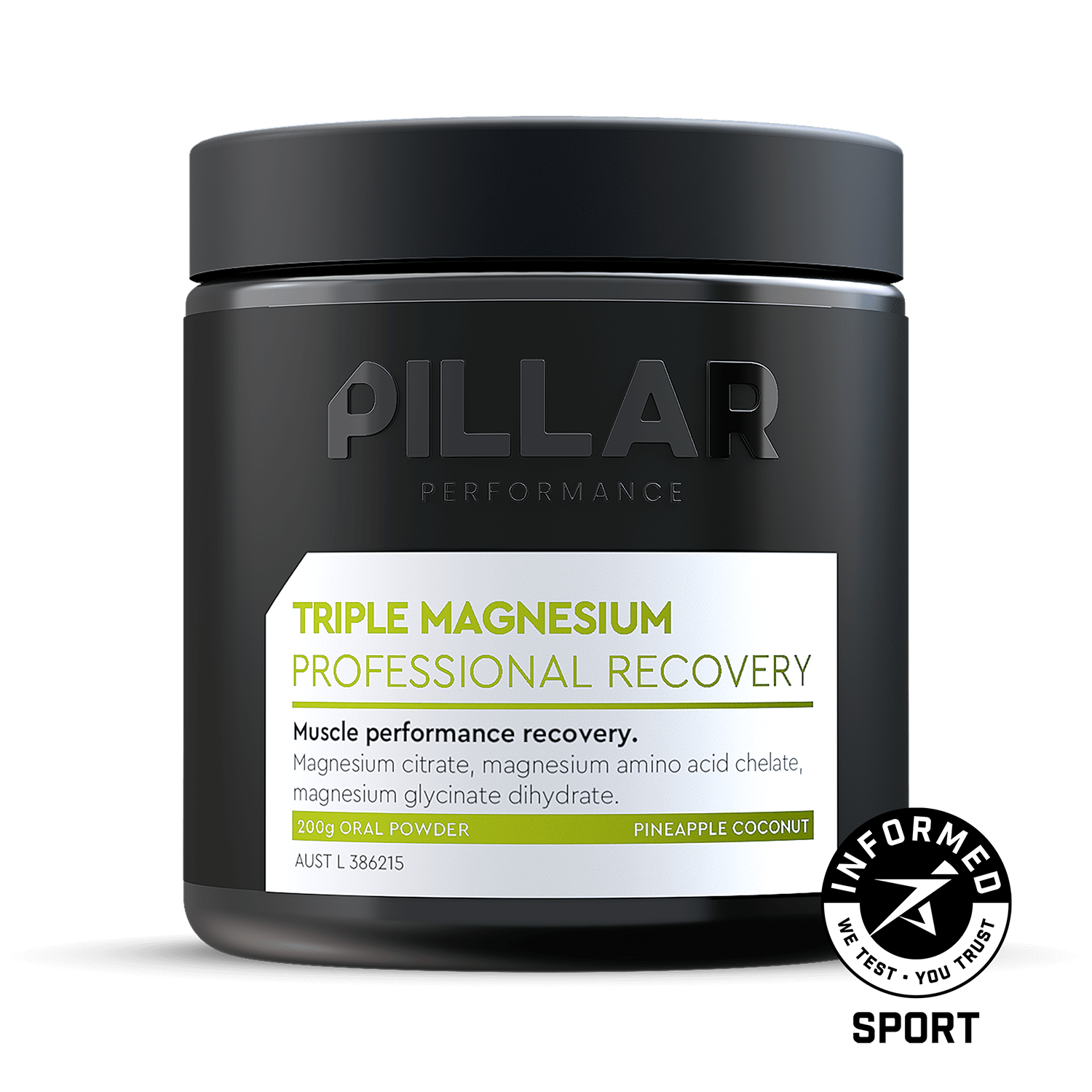 Triple Magnesium Powder - Pineapple Coconut, Jar (40 Serves)