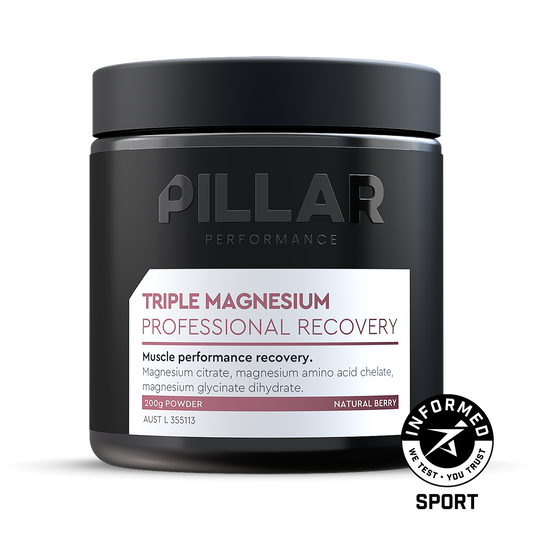 Triple Magnesium Powder - Natural Berry, Jar (40 Serves)