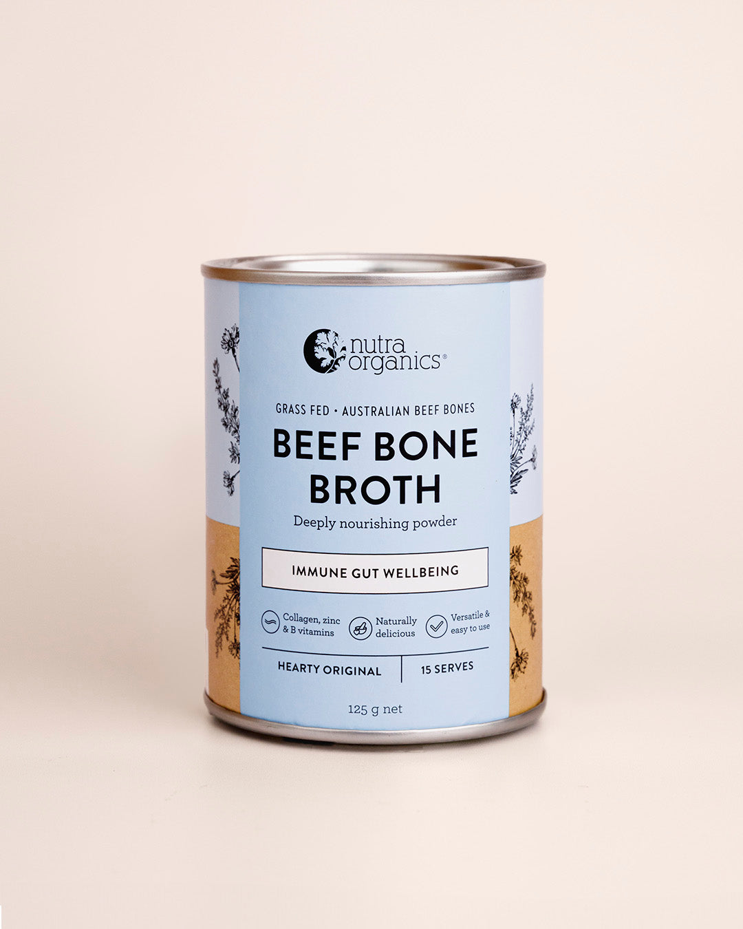 Nutra Naturals Beef Bone Broth Hearty Original 125g front