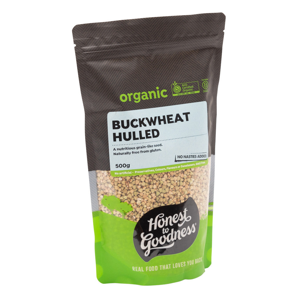 Honest to Goodness Organic Hulled Buckwheat 500g side