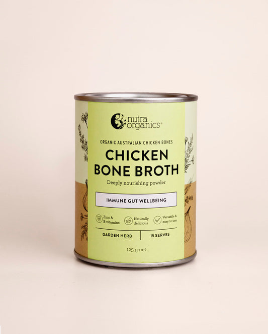 Nutra Naturals Chicken Bone Broth Garden Herb 125g front