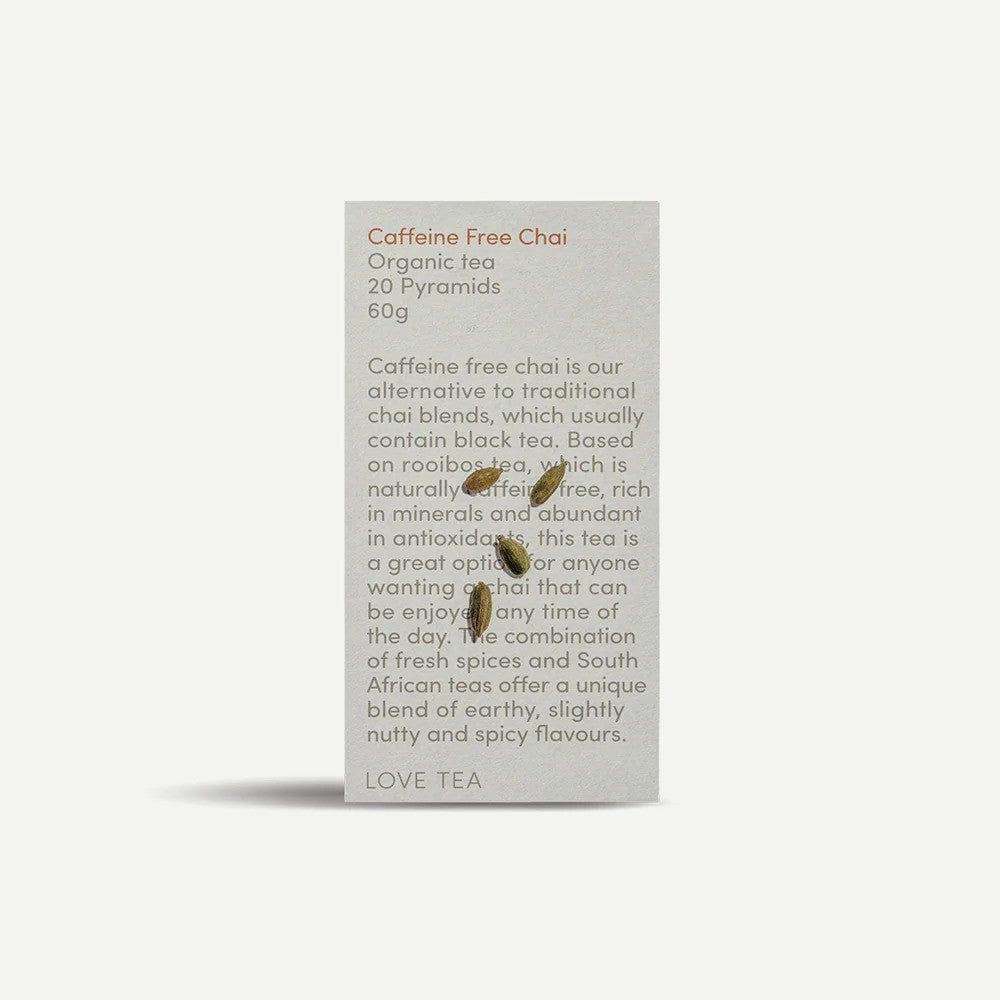 Love Tea Caffeine Free Chai Pyramid Tea Bags