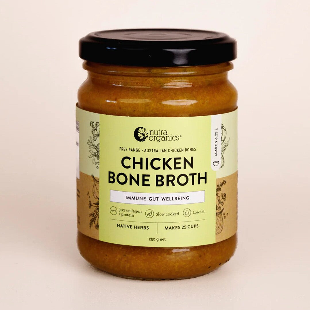 Nutra Organics Bone Broth Chicken Concentrate Native Herbs 250g