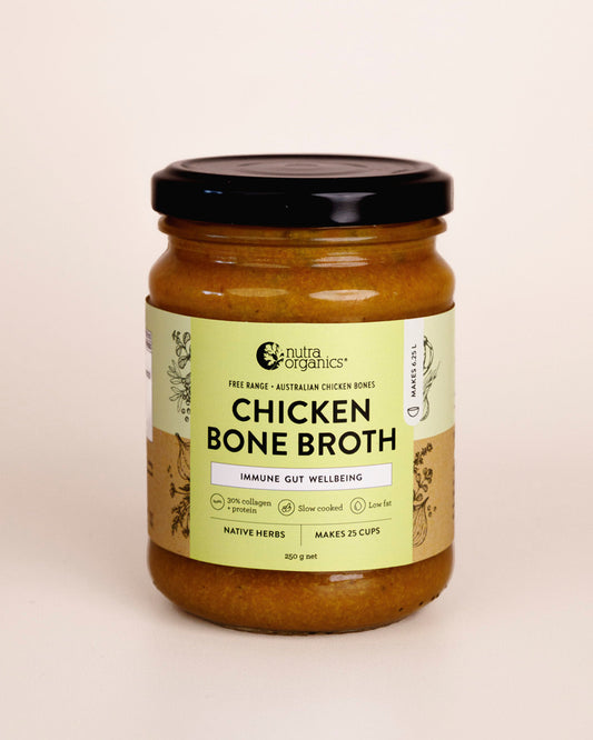 Nutra Naturals Chicken Bone Broth Concentrate Native Herbs 250g front