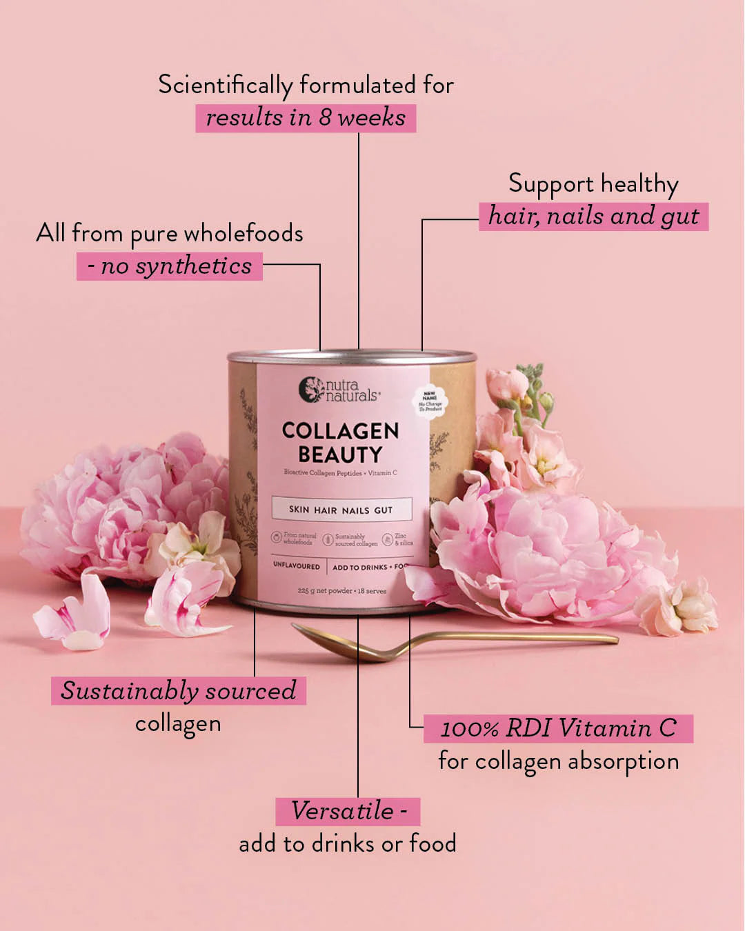 Nutra Naturals Collagen Beauty Unflavoured 450g