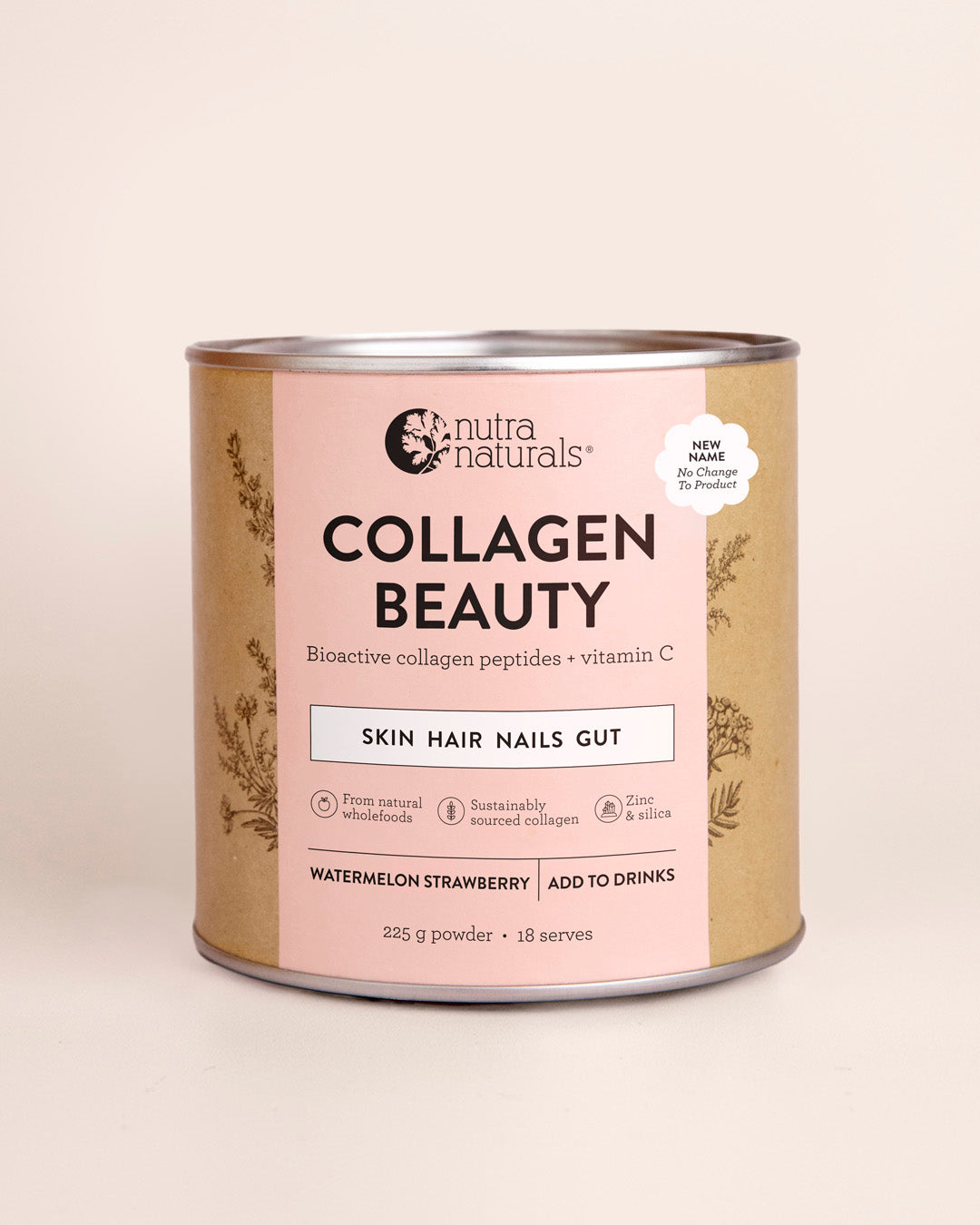 Nutra Naturals Collagen Beauty Watermelon Strawberry 225g front