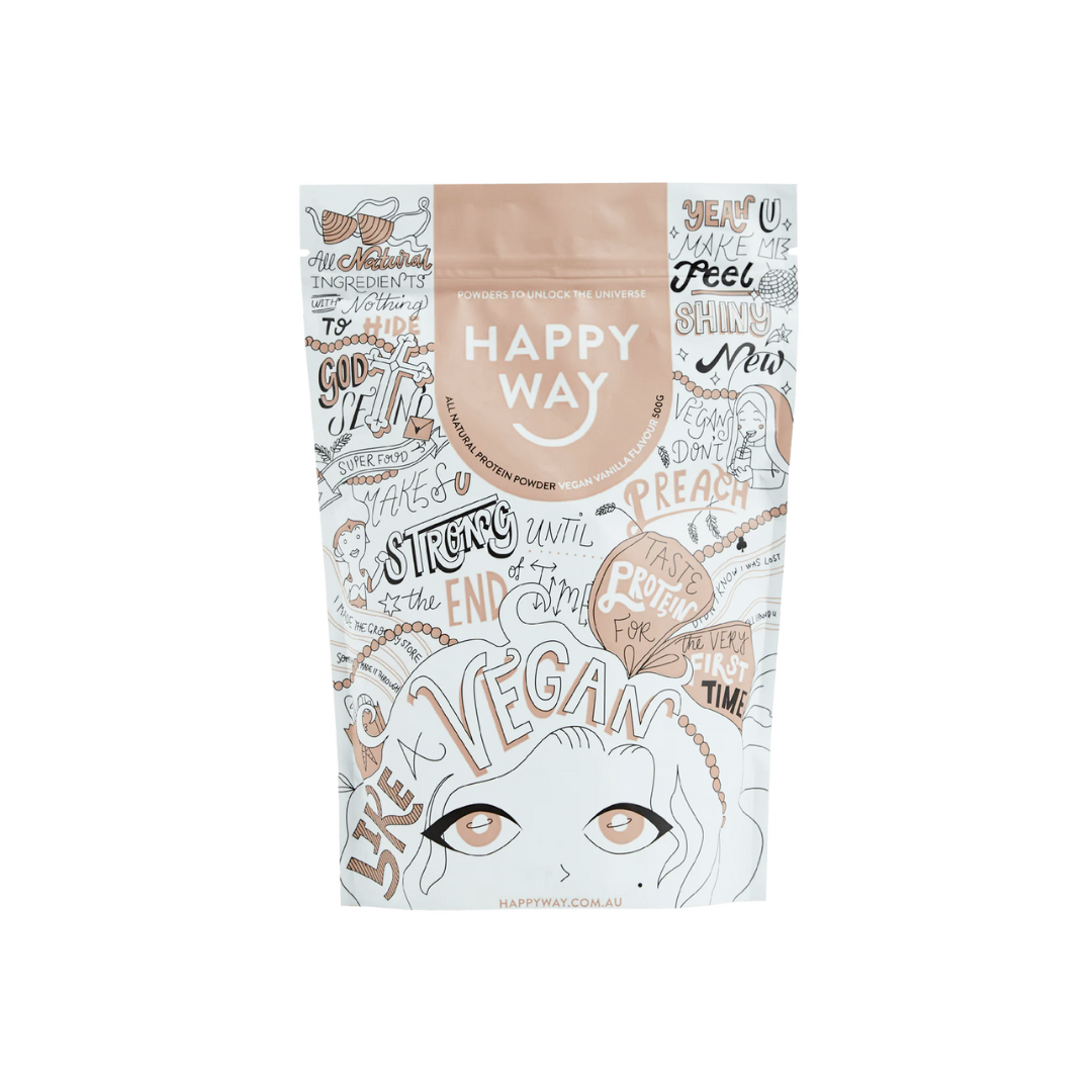 Happy Way Vegan Protein Powder Vanilla 1kg
