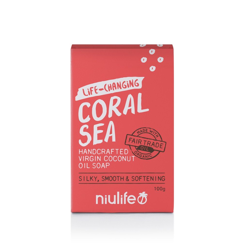 Niulife Coconut Oil Soap Coral Sea 100g