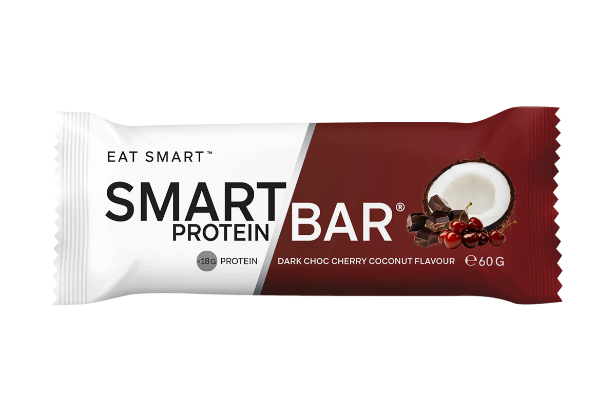 Smart Protein Bar Dark Choc Cherry Coconut Flavour Protein Bar 60g