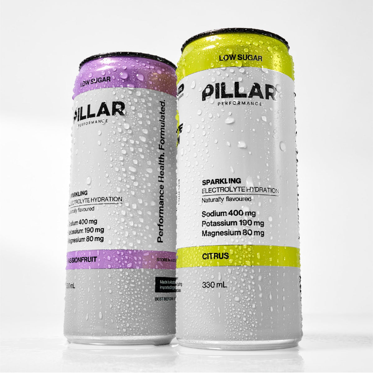 Pillar Sparkling Electrolyte Hydration cans