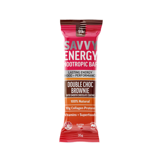 Savvy Energy Nootropic Bar - Double Choc Brownie 35g