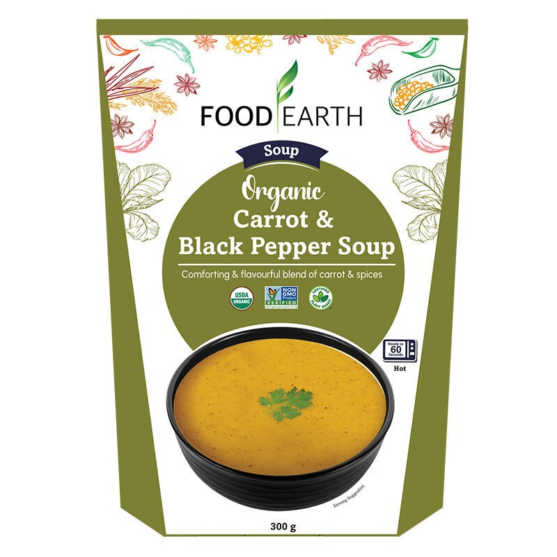 Food Earth Organic Soup - Carrot & Black Pepper Soup 300g