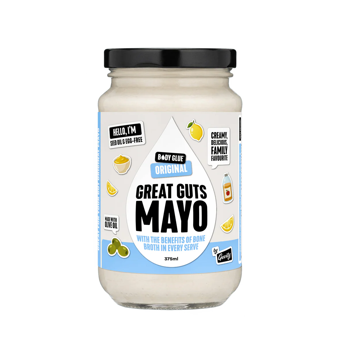Gevity Rx Bone Broth Great Guts Mayo 375ml