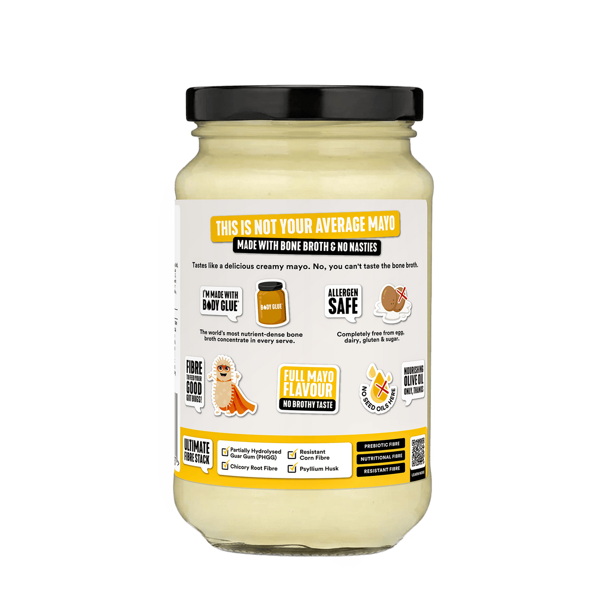 Gevity Rx Great Guts Mayo Turmeric 375ml jar side panel