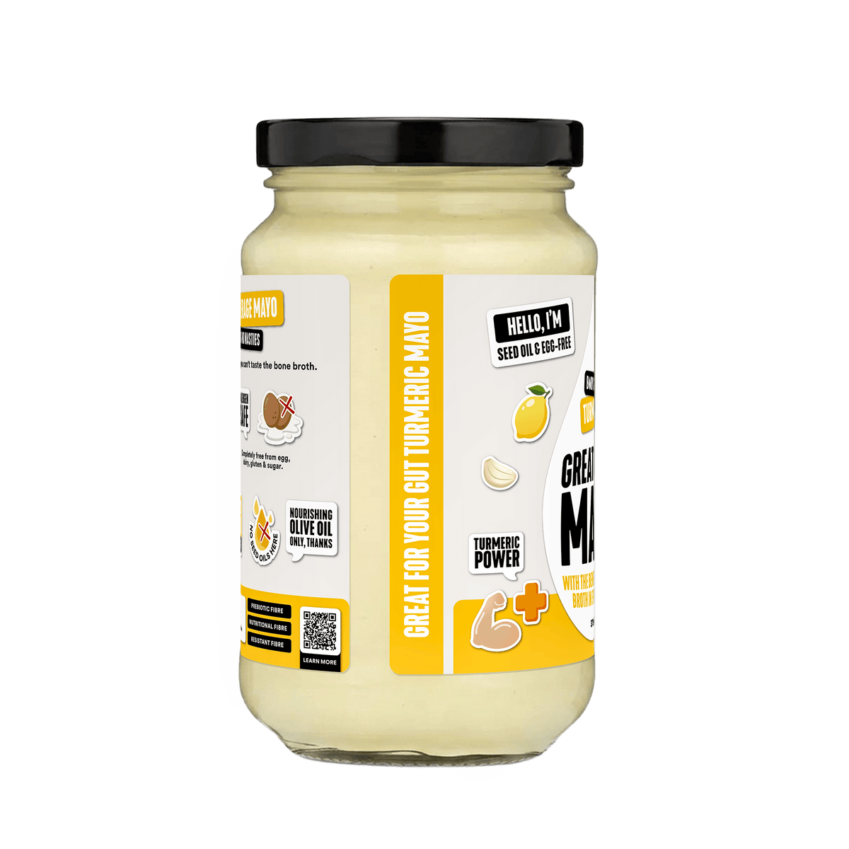 Gevity Rx Great Guts Mayo Turmeric 375ml jar side view