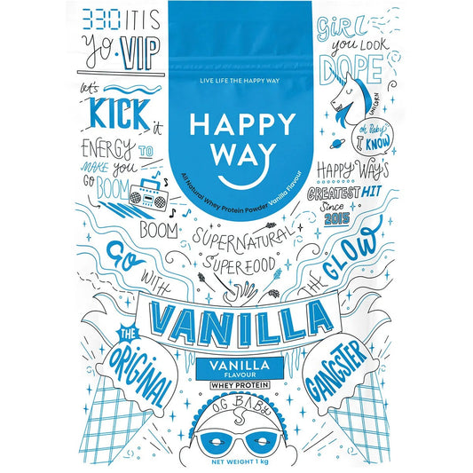 Happy Way Whey Protein Powder Vanilla 1kg