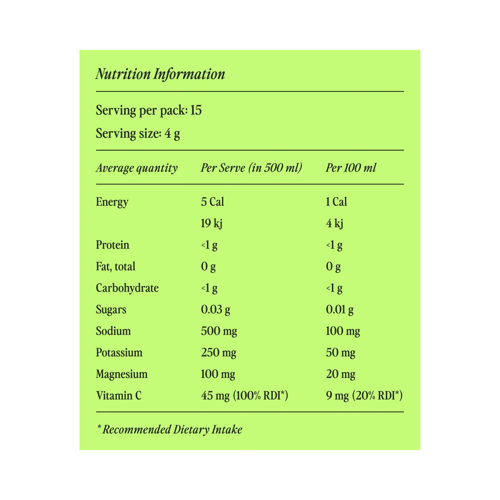 HYRO Electrolyte Sachets Lemon Lime 15 x 4g