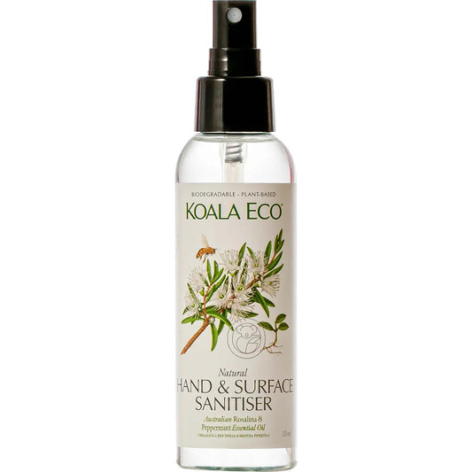 Koala Eco Natural Hand & Surface Sanitiser Rosalina & Peppermint 125ml