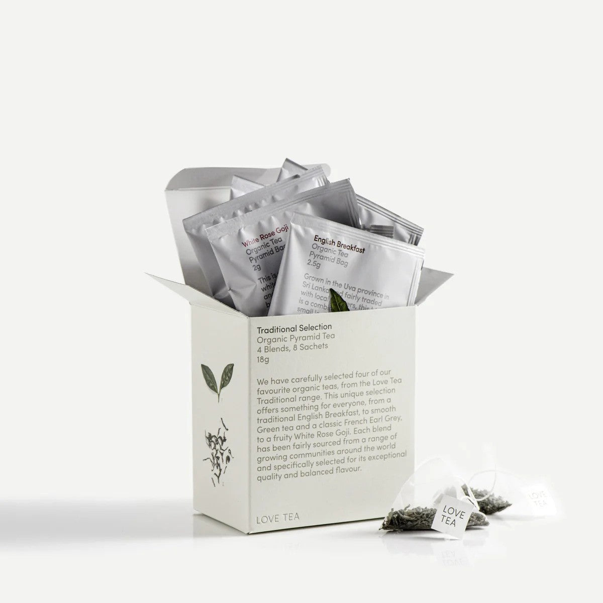 Love Tea Organic Traditional Sample Selection 8 Sachets