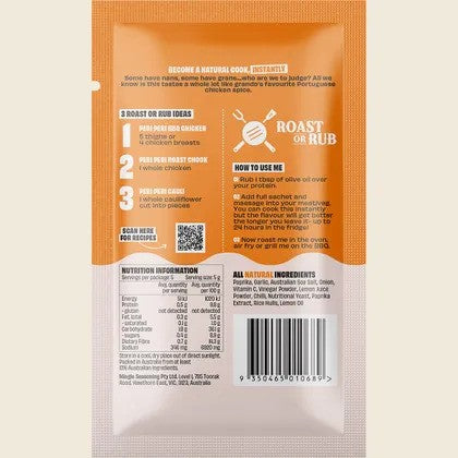 Mingle Peri Peri BBQ Roast Or Rub All Natural Seasoning 25g