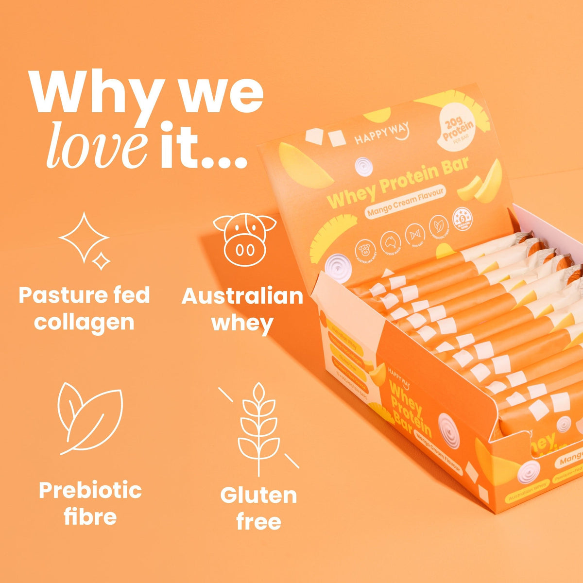 Happy Way Mango Cream protein bar