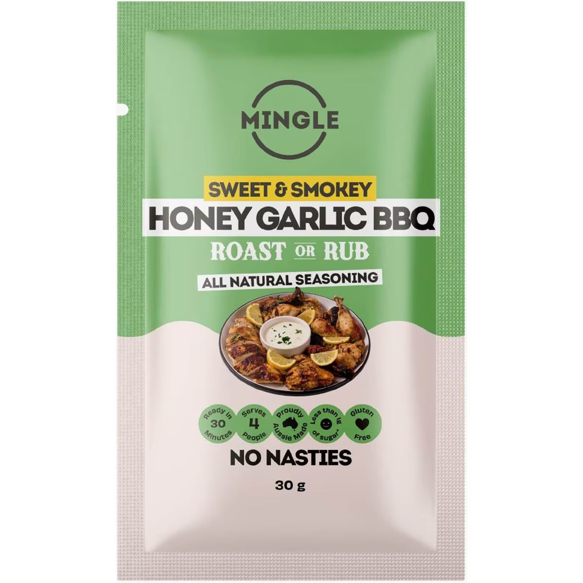 Mingle Honey Garlic BBQ Roast or Rub Seasoning 30g