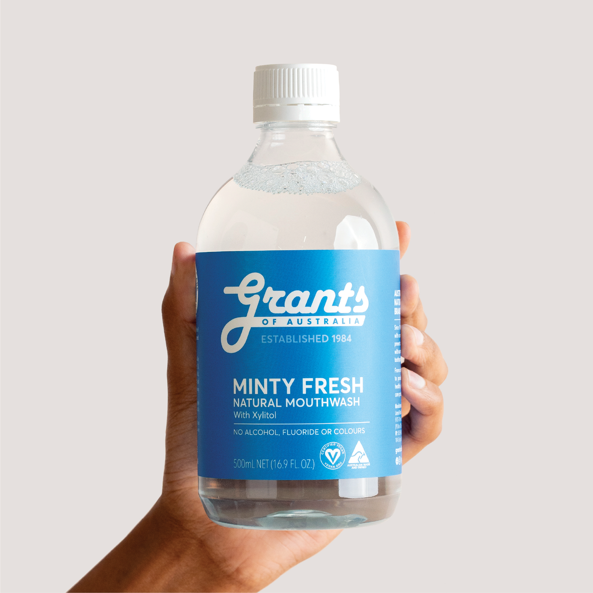 Grants Minty Fresh Mouthwash side panel