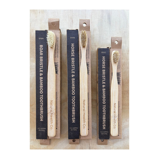Natural Health Co Boar Bristle & Bamboo Toothbrush Adult