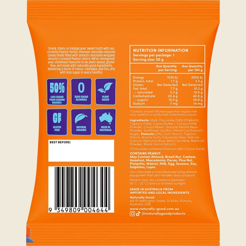 Naturally Good Peanut Partyz 50g