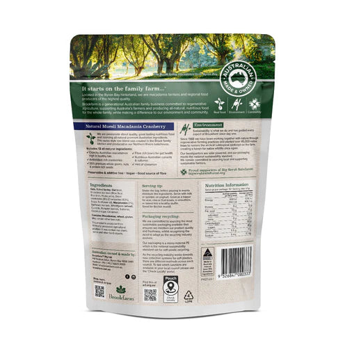 Brookfarm Muesli Mac Cran 500g