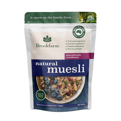 Brookfarm Muesli Mac Cran 500g