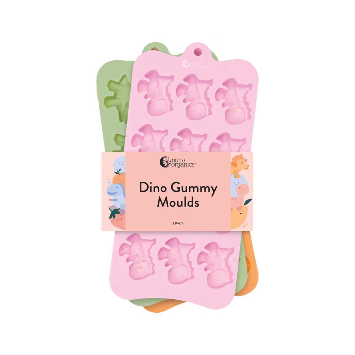 Nutra Organics Dino Gummy Mould x 3 Pack