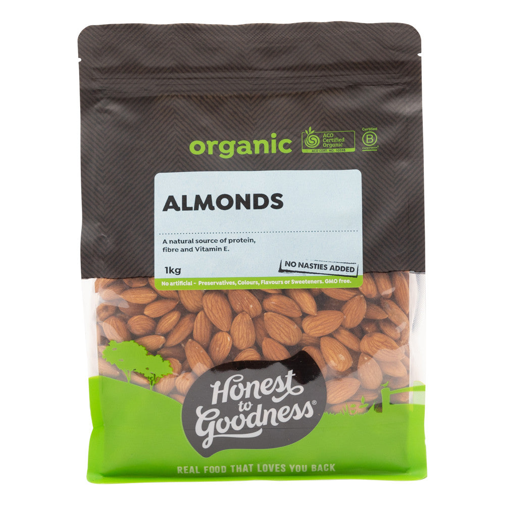 Honest to Goodness Organic Almonds 1KG
