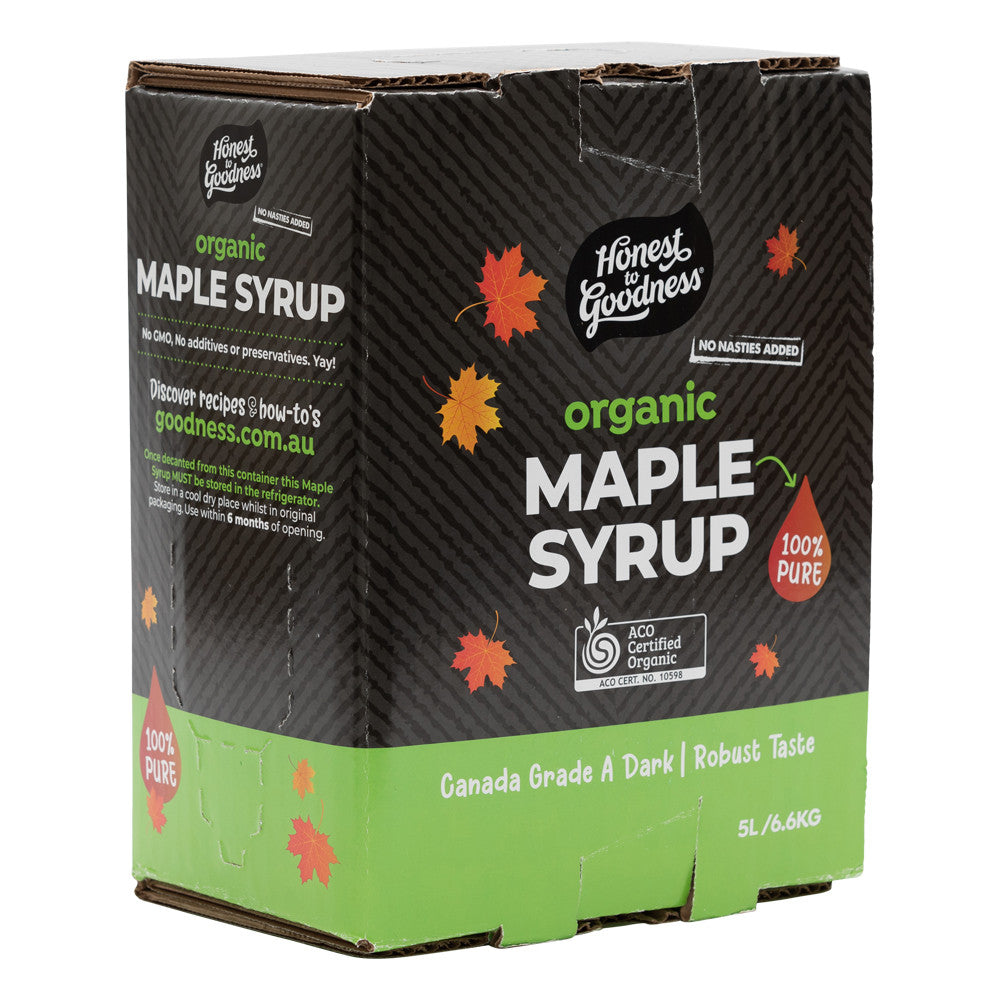 Honest to Goodness Organic Maple Syrup 5L offset