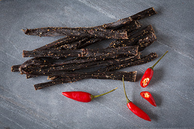 Protea Foods peri peri biltong stokkies