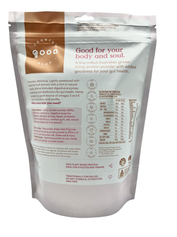 Good Country Hemp Protein Powder Vanilla 500g