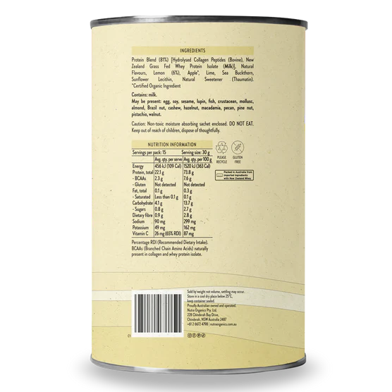 Nutra Organics Protein Water 450g - Lemonade