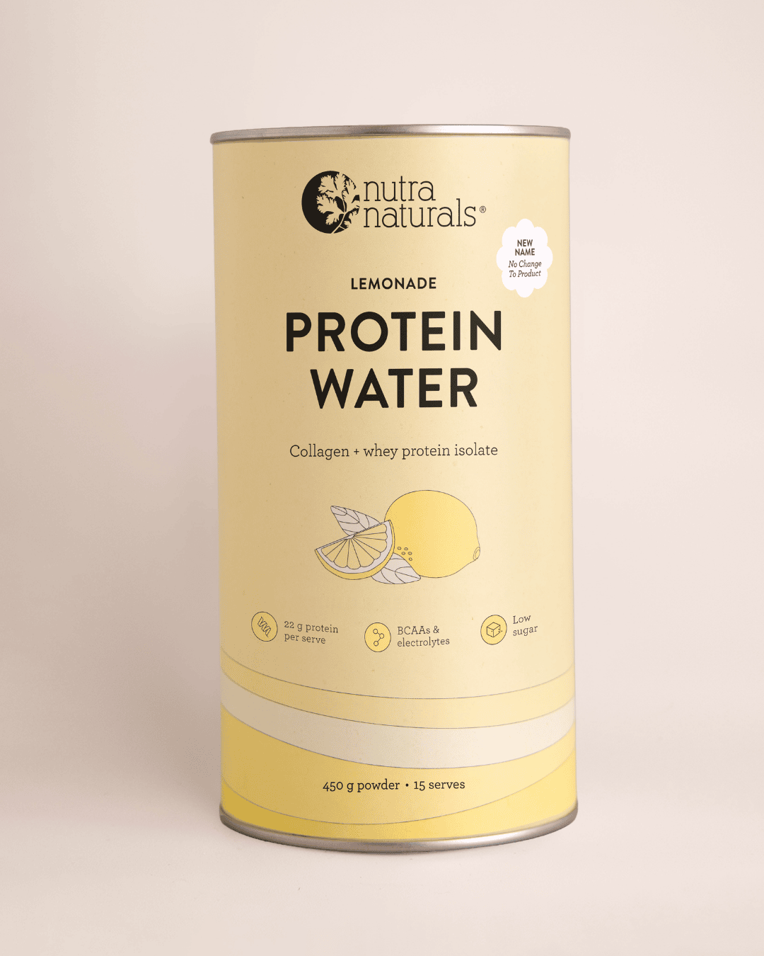 Nutra Naturals Protein Water Lemonade 450g front
