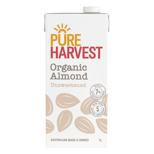 Pure Harvest Organic Almond Milk Unsweetened 1L