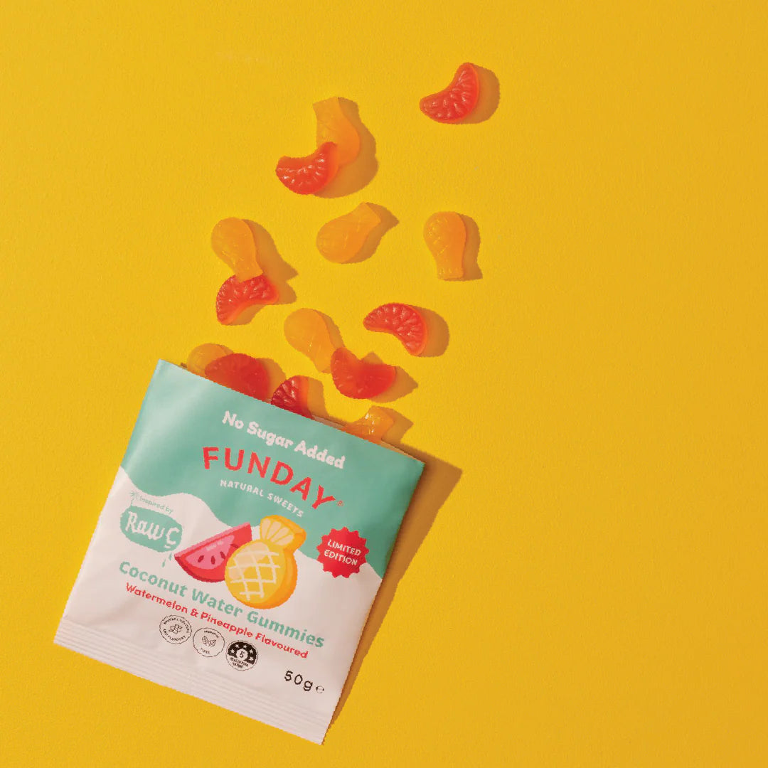 Funday Natural Sweets Coconut Watermelon Gummies 50g